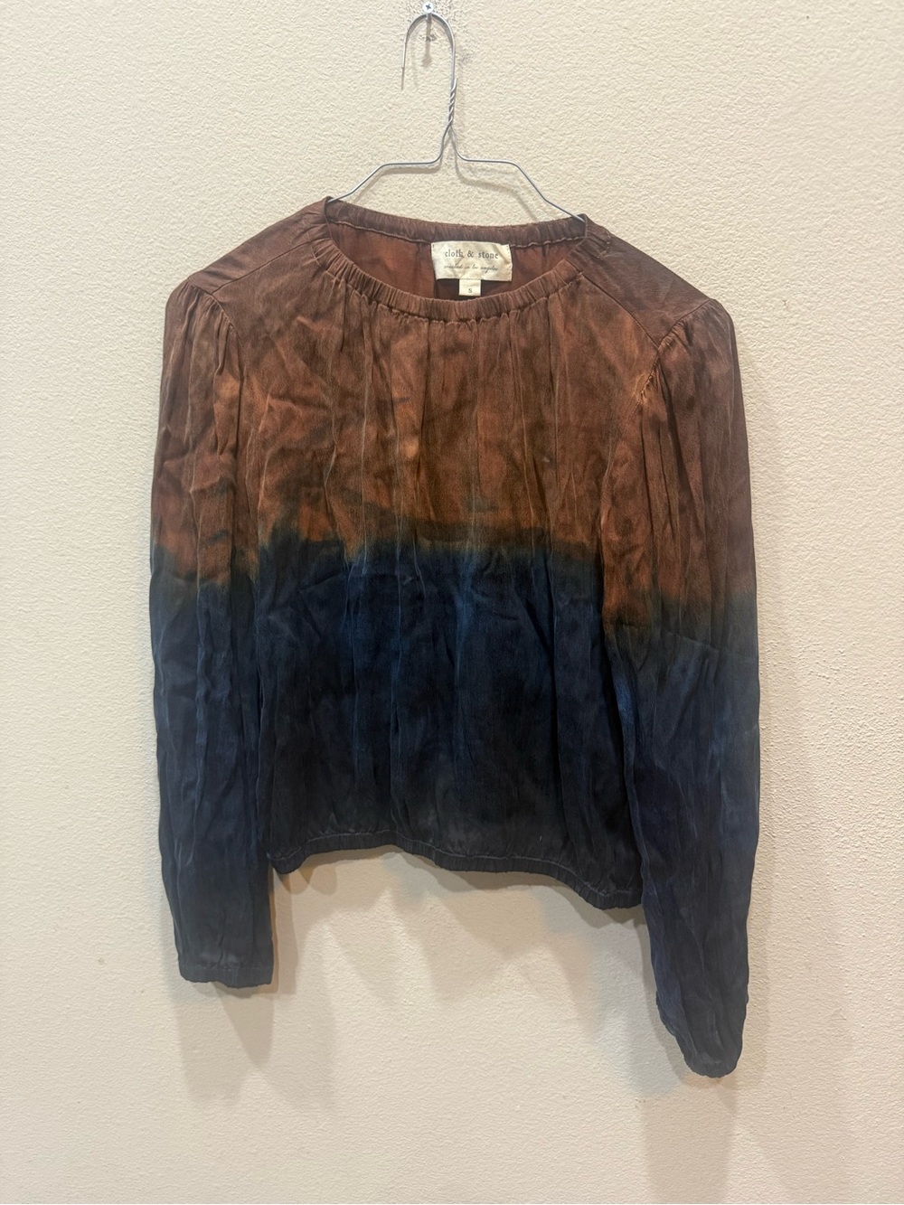 Cloth & Stone Tie Dye Chambray Tencel Soft Blouse Women’s Small